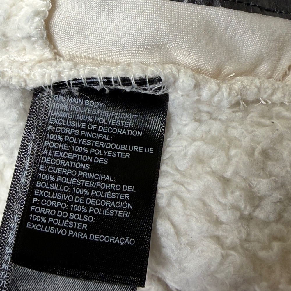 The North Face Girls Osito Full Zip Fleece Jacket White XL 18 High Pile Soft - Picture 7 of 9
